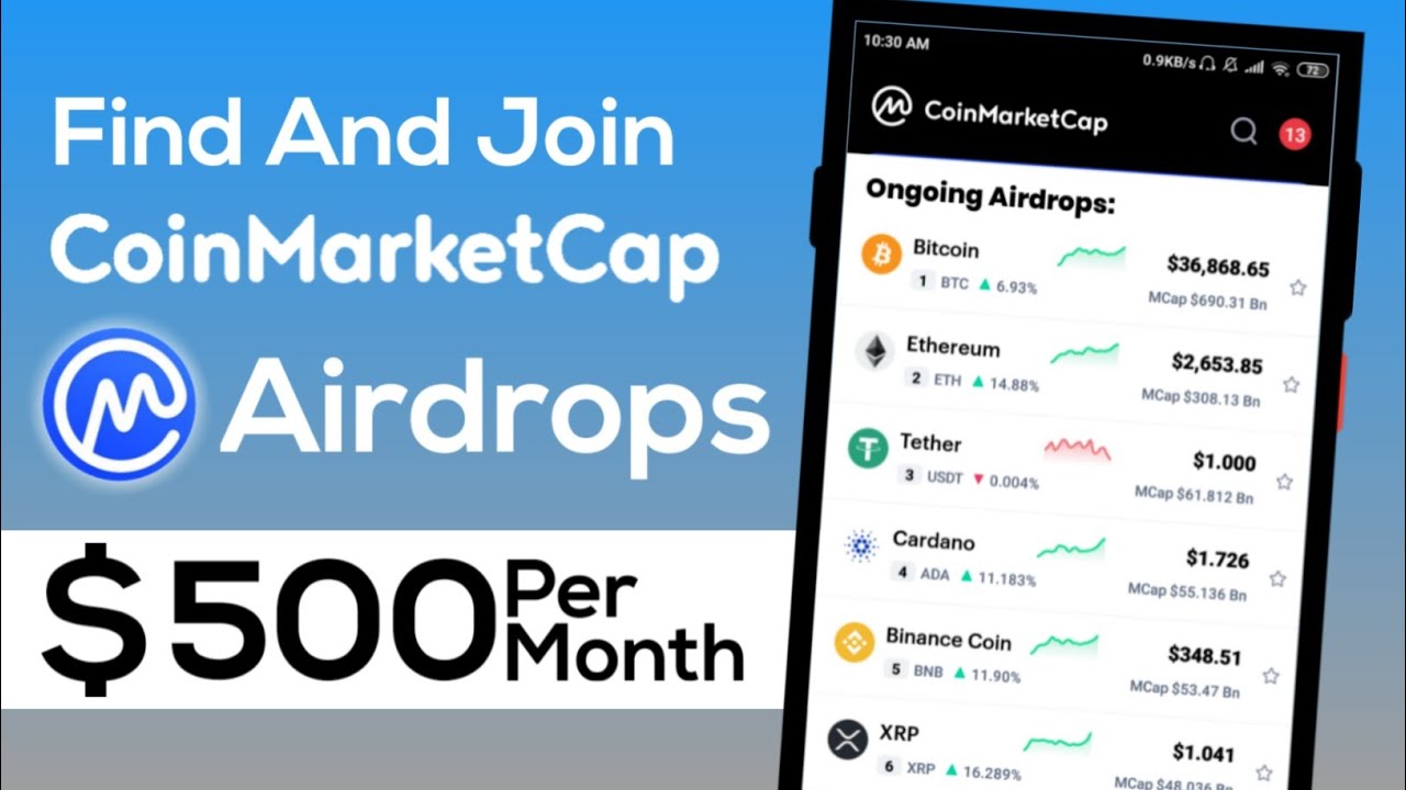 how-to-find-and-join-coinmarketcap-airdrops-youtube