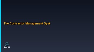 The Contractor Management System That Scales Solo