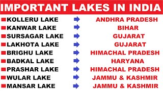 Lakes in India|Important Questions on Lakes in India|Static GK|HVS STUDIES||