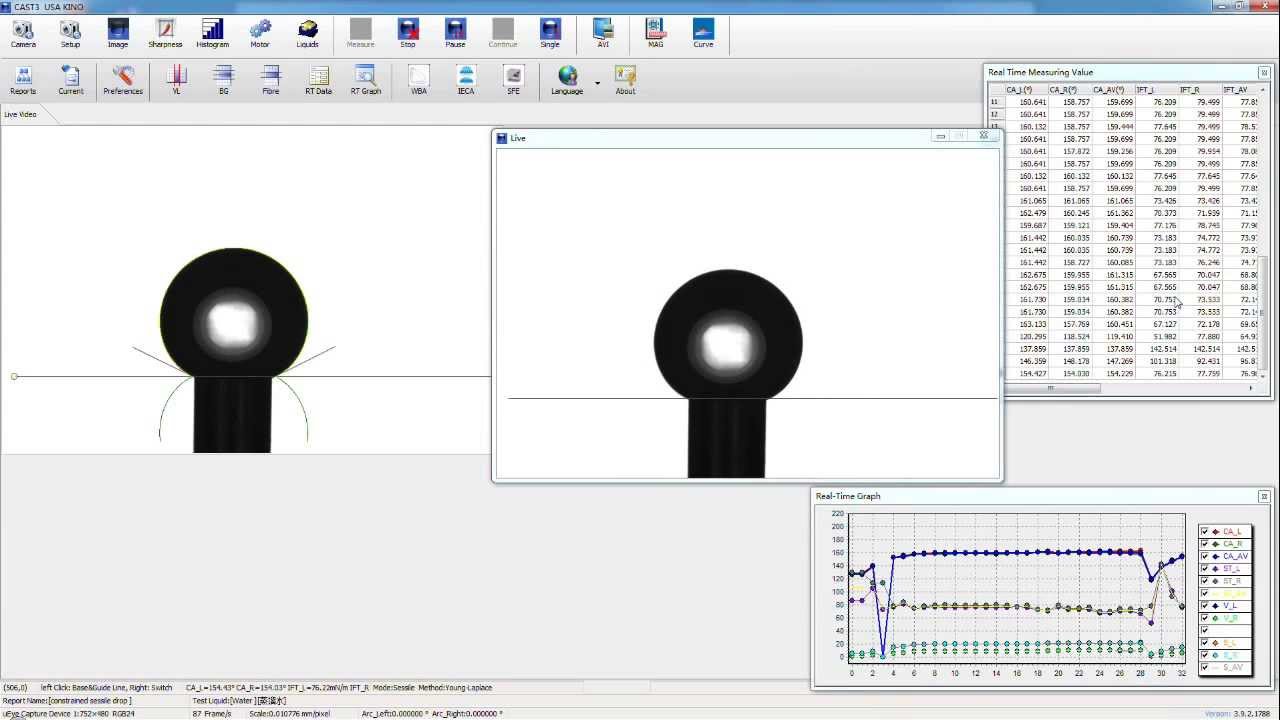 contact angle meter SL200K for measuring interfacial tension using