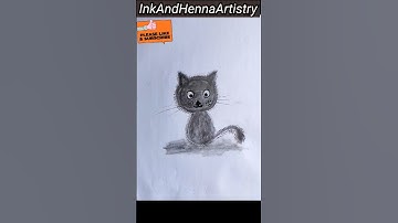 Charcoal Drawing | easy cat drawing | #shots #charcoaldrawing #viral