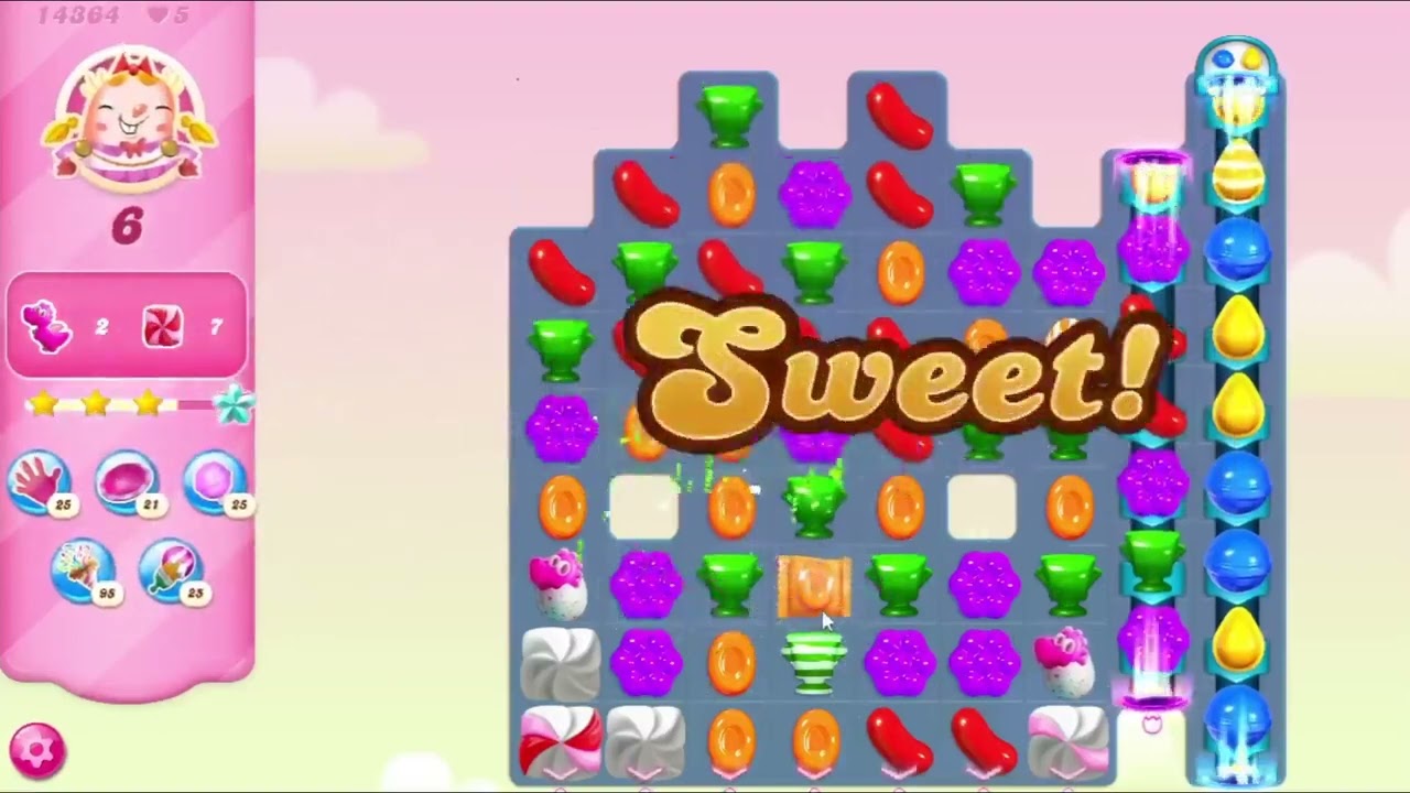 Candy Crush Saga Level 14364 No Boosters - YouTube