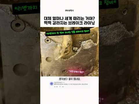 쩍쩍 갈라지는 <strong>브레이크</strong> 라이닝