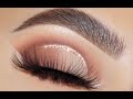 SOFT BROWN / GLITTER CUT CREASE EYE MAKEUP TUTORIAL