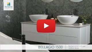 The Bellagio is an exquisite bathroom vanity fit for the most prestigious bathrooms, complete with double ceramic basins, there is an 