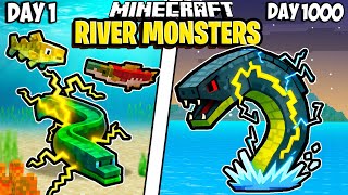I Survived 1000 Days as a RIVER MONSTER in Minecraft