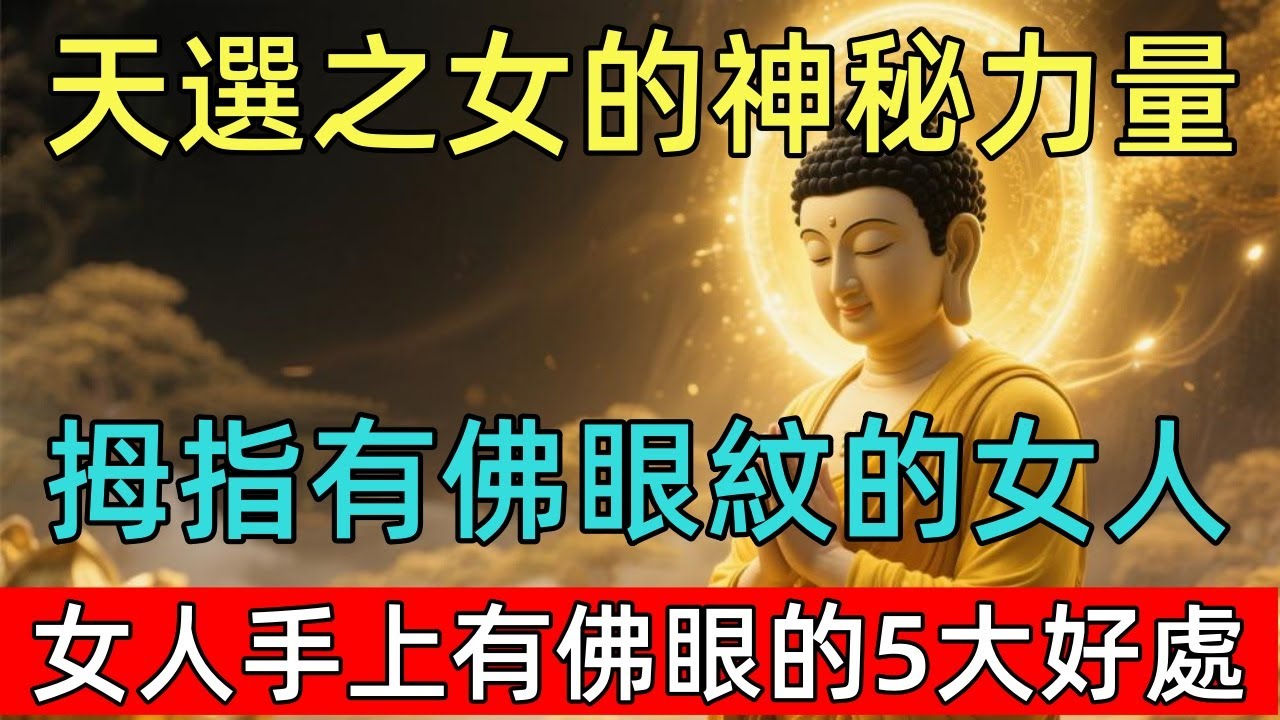 手指藏天機！天選之女的神秘力量！拇指有佛眼紋的女人，天生長著福氣相！女人手上有佛眼的5大好處！#佛陀 #佛學 #佛法 #佛教 #修行 #智慧 #因果 #佛家  #佛學知識 #佛學智慧 #修心修行