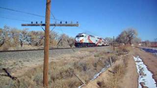 50th Video!! NMRX 106 passing from the sidiing to the main on san feleipe/ algodones nm,