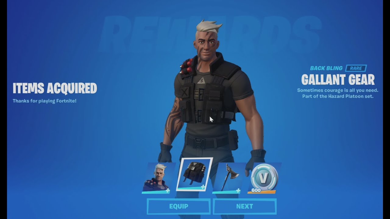 Buying HAZARD PLATOON STARTER PACK in Fortnite Item Shop