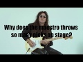 Why does Yngwie Malmsteen throws so many guitar picks on stage?