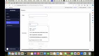 Distance Calculator Example screenshot 1