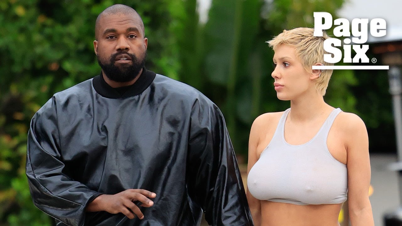 Kanye West holds hands with braless 'wife' Bianca Censori on ...