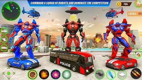 Police Bus Robot Games - Android Gameplay