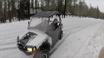 DRIFTING THE RZR IN SNOW!!