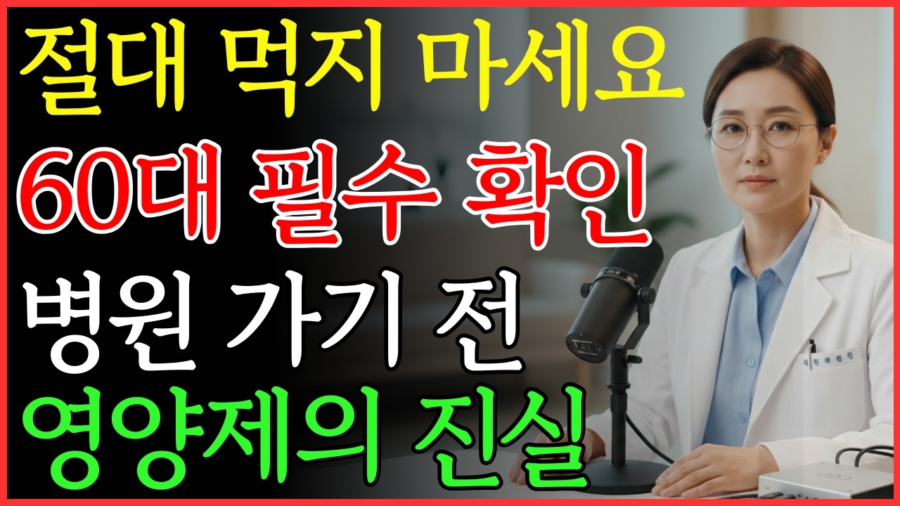 서울대·대학병원 발표: 60대 이상 영양제 5가지 부작용｜신장 건강 악화 위험 주의 – 끝없는 시간의 흐름