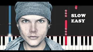 Avicii - Fade Into Darkness (SLOW EASY PIANO TUTORIAL)