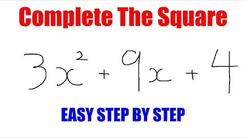 How To Complete The Square Made EASY
