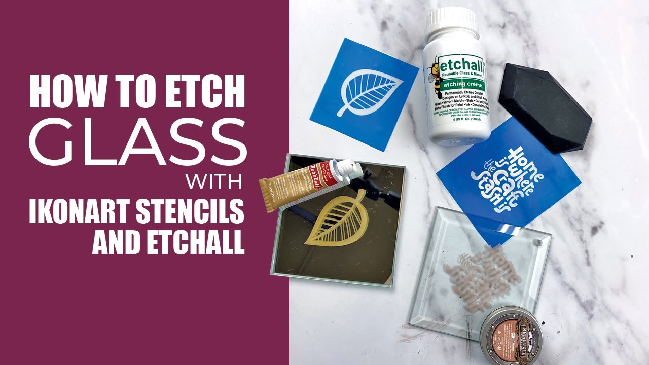 Etchall Etching Creme  Ikonart Custom Stencil Making Kit