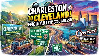 Driving from Charleston West Virginia to Cleveland Ohio timelapse