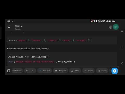 Python – Extract Unique Values from Dictionary