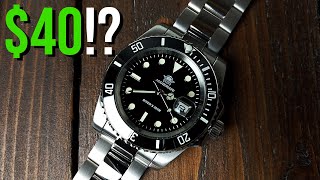 How Is This Possible For $40? | Addiesdive MY3-2 / MY-H3 Submariner Homage Full Review