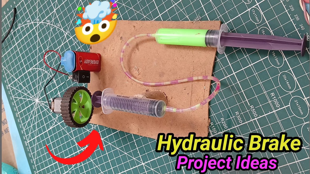 Hydraulic brake system working Model|New Science Project|Hydraulic ...