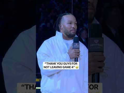 Jalen Brunson thanks the Knicks fans for not leaving Game 4 of the Finals 😂