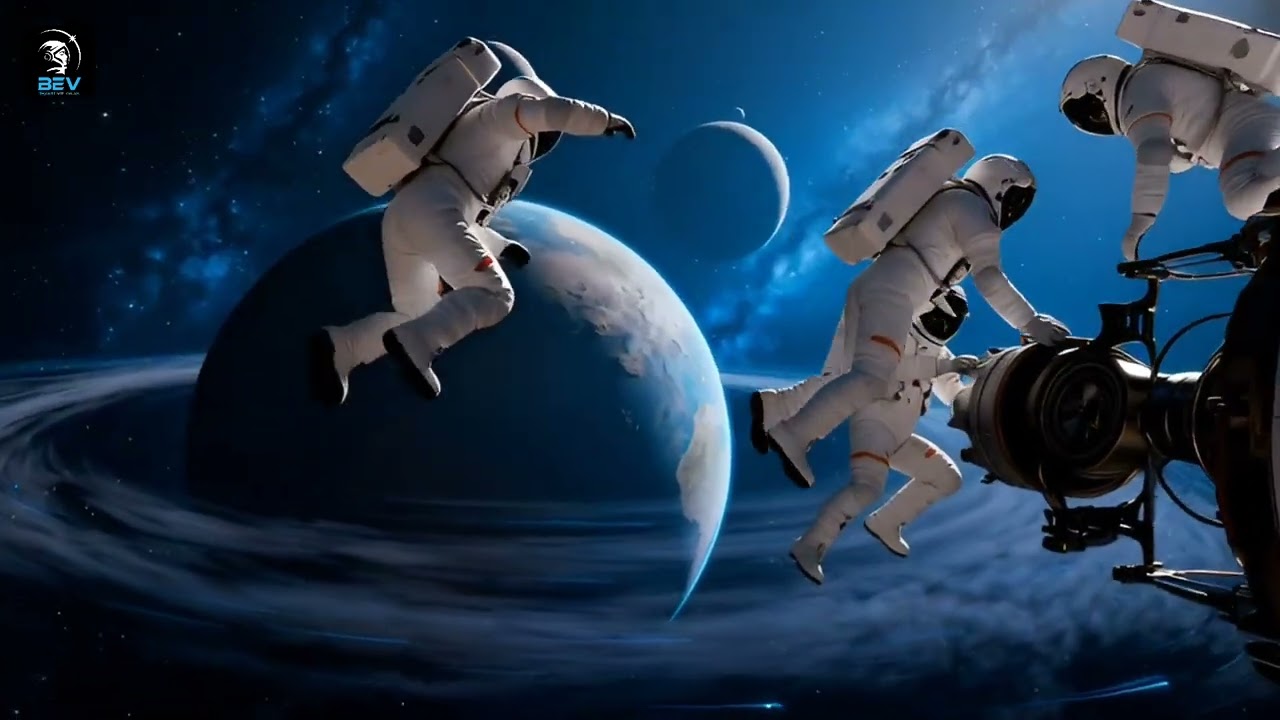 AI Drone Footage of Astronauts on the Moon 🚀🌕 Teamwork, Rover Missions and ISS Views 