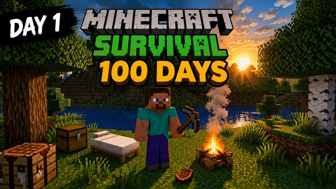 Minecraft Survival 100 Days Day 1 A New Beginning YouTube minecraft-survival-100-days-day-1-a-new-beginning-youtube