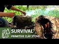 🔥 Primitive Outdoor Clay Stove DIY | Survival