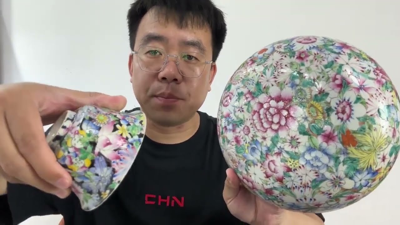 两种百花不落地瓷器，到底哪种是民国时期，小坤对比教学一目了然- YouTube