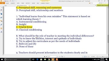 Child Development and Pedagogy MCQs Series 1