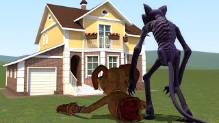 DOGDAY AND CATDAY TWO LEGS  VS HOUSES!! (Poppy Playtime Chapter 3) - Garry's Mod