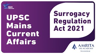 Surrogacy Regulation Act 2021 | Mains Current Affairs