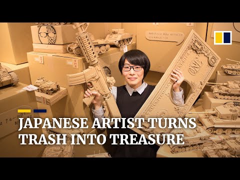 Japanese artist crafts stunning cardboard creations from old boxes