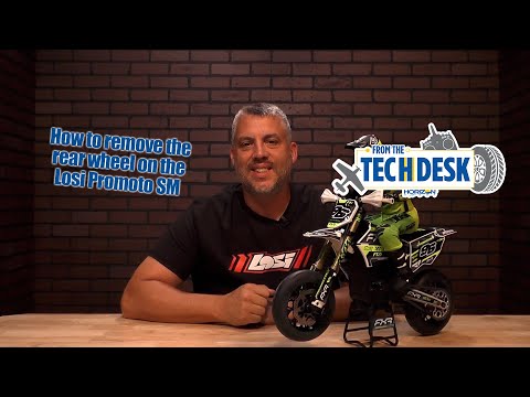 How to remove the rear wheel on the Losi Promoto-SM FXR Supermoto Motorcycle
