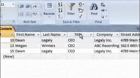 47 Switch to Design View in Access 2007
