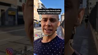 Alumno de Llados vive en el coche, y le oaga 1.000 euros