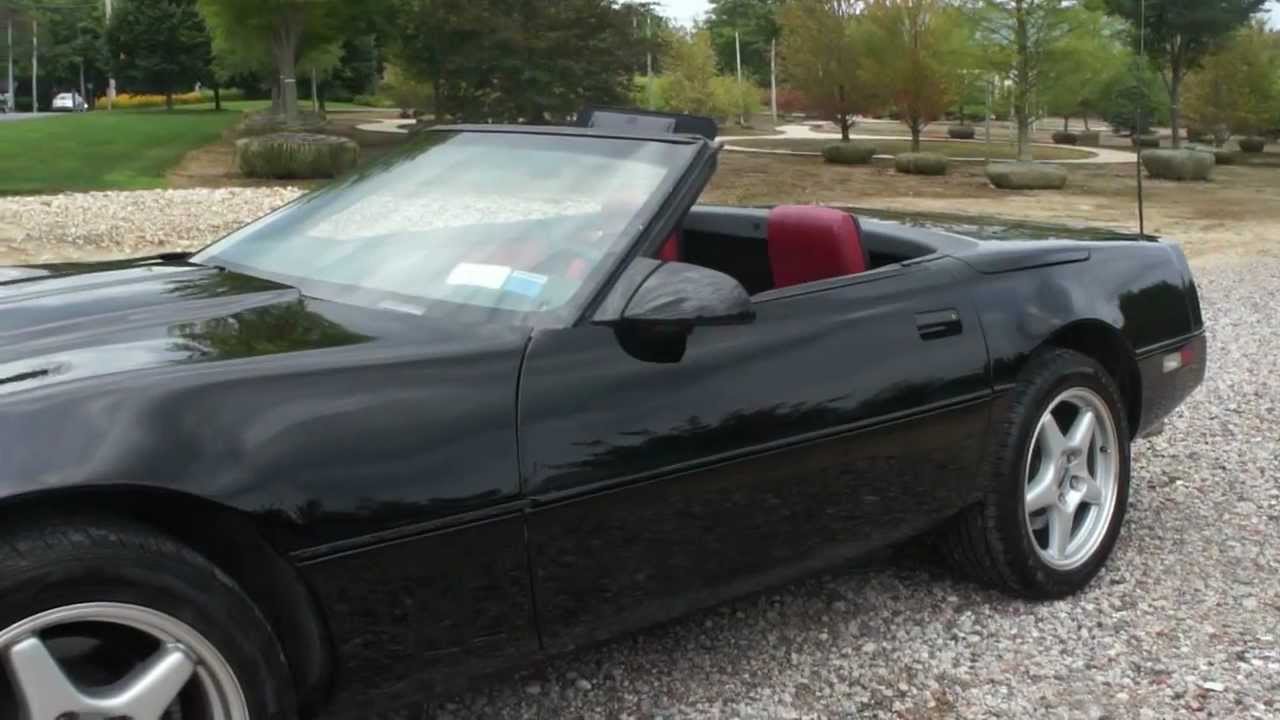 1988 Chevrolet Corvette Convertible For Sale Black Red New Paint Interior