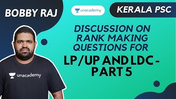 Discussion on Rank making questions for LP/UP and LDC - PART 5 | Bobby Raj SS