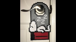 The making of Snoopy door hanger with Perler beads