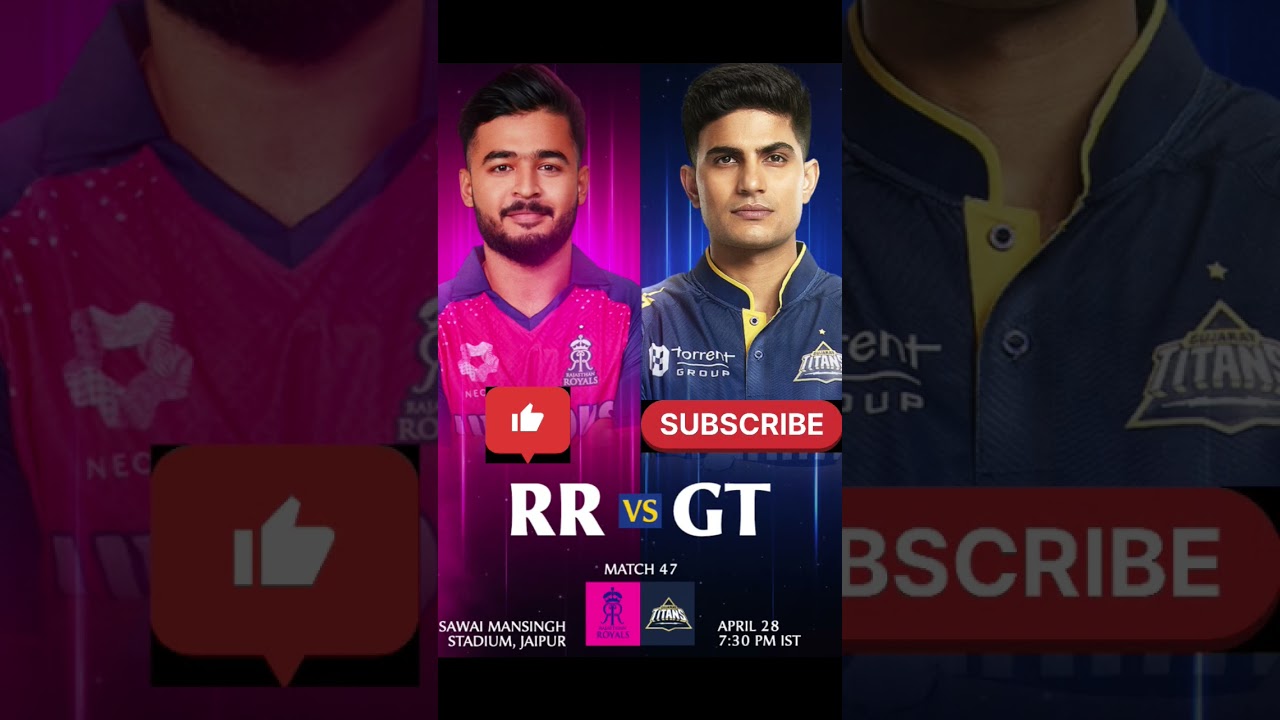 "🔥 RR vs GT CLASH IS HERE! Match 47 Explosion Awaits! 🚀"
