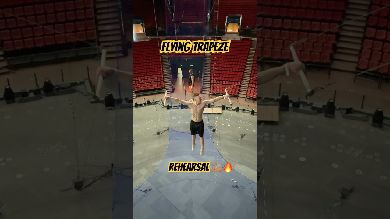 Flying trapeze rehearsal 💪🏽🔥 
