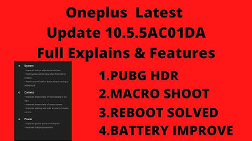 Oneplus Nord Latest Update|10.5.5 AC01DA|IMPROVE BATTERY|PUBG HDR?
