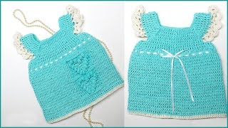 How to Crochet Tutorial: DIY Happy Hearts Baby Dress by YARNutopia screenshot 5