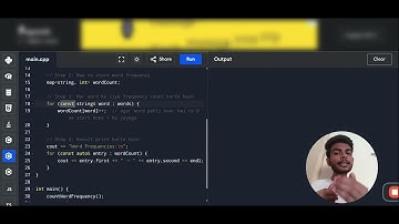 Count Word Frequency using Map in C++