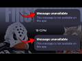 How To Fix Message Unavailable On Messenger | Message Unavailable Messenger