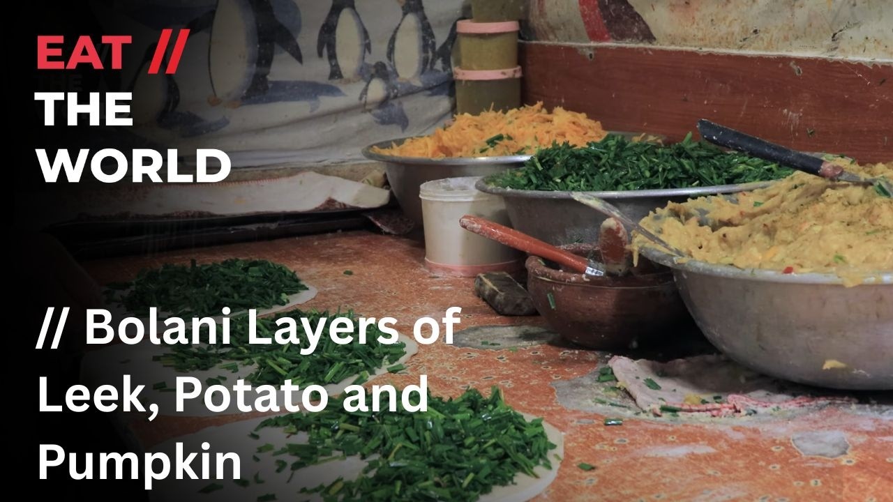 Bolani Layers of Leek, Potato and Pumpkin | EAT // THE WORLD