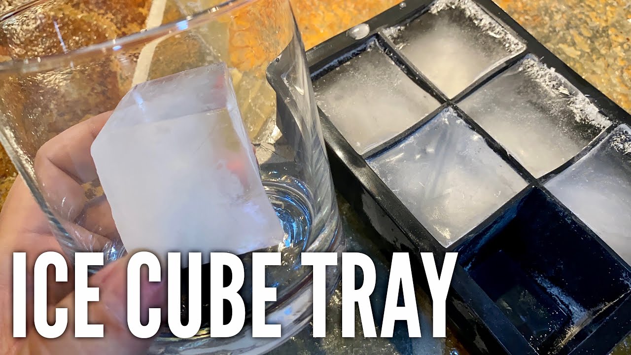 Silicone Jumbo 2 Block Ice Cube Mold Tray - Makes 6 Large Cubes