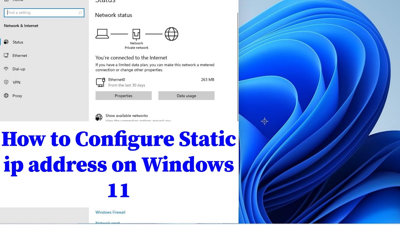 Windows 11 - How to configure static ip address on... - youtube